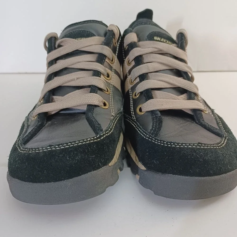Skechers Grunge 90s Y2K‎ Bowling Oxford Leather Shoes Leather Black Chunky Sz 9
